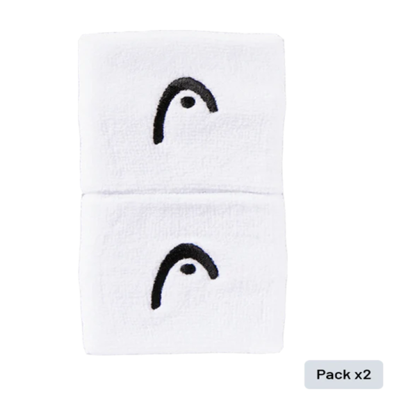 Head short wristbands 2.5'' (Pack x 2) White