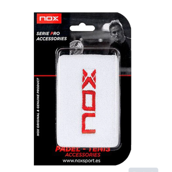 Nox Wristbands (Pack x 2) White-Red