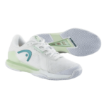 HEAD Sprint Pro 4.0 Clay Woman Tennis White/Lightgreen Shoes - Image 3