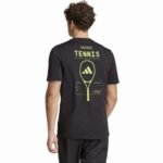 Adidas Tennis Category Graphic T-Shirt Black Lemon - Image 2