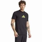 Adidas Tennis Category Graphic T-Shirt Black Lemon - Image 3