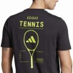 Adidas Tennis Category Graphic T-Shirt Black Lemon - Image 4