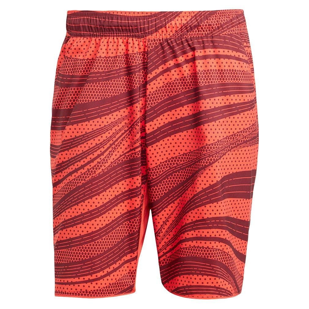 Mens Club Graphic 7 inch Tennis Short Semi Lucid Red and Shadow Red